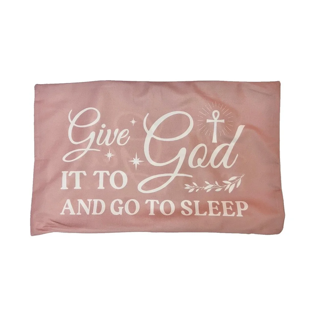 Inspirational Throw Pillow Cover 12 x 20 Give It To God Cushion Case Home Decor